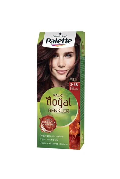 3 ADET  Palette Natural Saç Boyası 3.68 Kızıl Çikolata ürün görseli 1