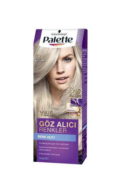 3 ADET  Pnc Palette Saç Boyası Göz Alıcı Renkler 10-1 Arctic Silver Blonde ürün görseli 1