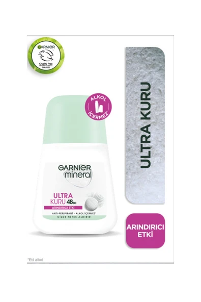 4 ADET   Garnier Mineral Roll-On Ultra Kuru Kadın 50 ml ürün görseli 1
