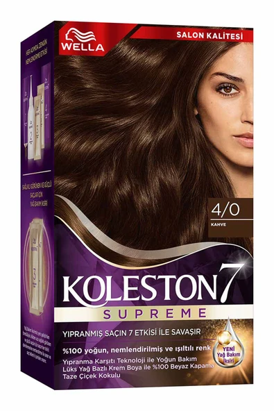 2 ADET  Koleston Saç Boyası 4/0 Orta Kahve ürün görseli 1