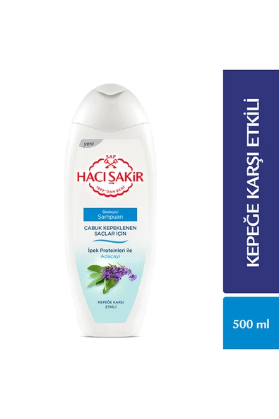 2 ADET  Hacı Şakir Şampuan + Saç Kremi Adaçayı 500 ml ürün görseli 1