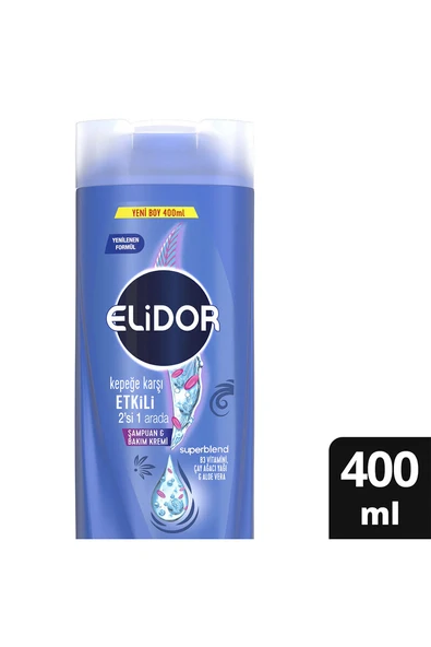 4 ADET   Elidor Kepeğe Karşı 2 in 1 Şampuan 400 ml ürün görseli 1
