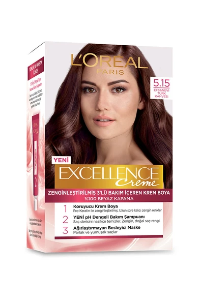 Excellence Saç Boyası 5.15 Efsanevi Türk Kahvesi ürün görseli 1