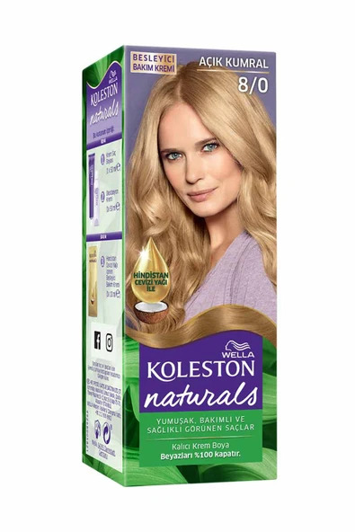 4 ADET   Koleston Naturals Saç Boyası Maxi 8/0 ürün görseli 1