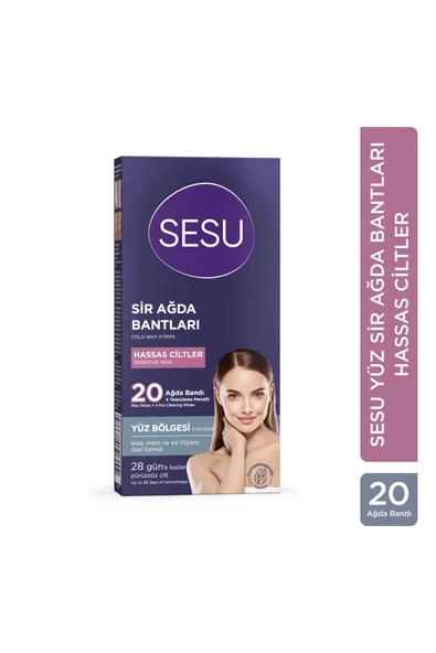 2 ADET  Sesu Yüz Ağda Bandı Hassas Ciltler 20'li ürün görseli 1