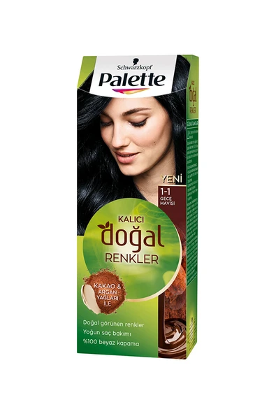 Palette Natural Saç Boyası 1.1 Gece Mavisı ürün görseli 1
