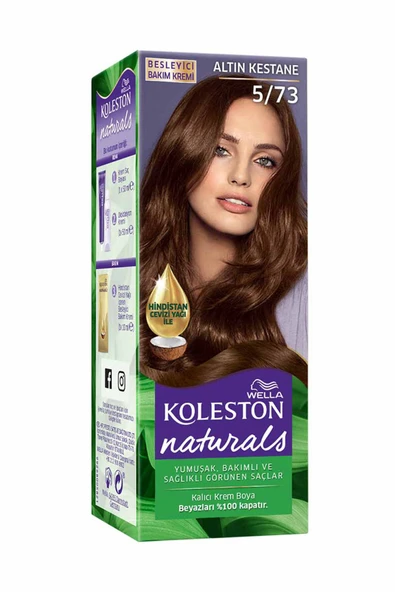 2 ADET  Koleston Naturals Saç Boyası Maxi Altın Kestane 5/73 ürün görseli 1