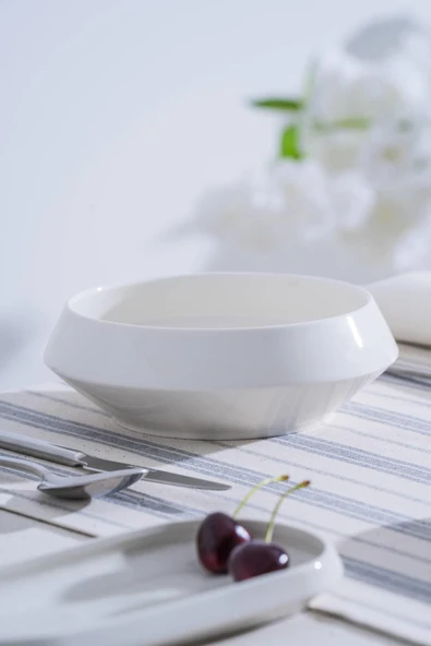 Acar JEA-07387 Rumi Beyaz Porselen 18 cm Yuvarlak Kase 4 Adet ürün görseli 1