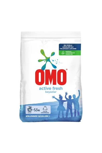 Omo Active Fresh 5,5 kg Beyazlar ürün görseli 1