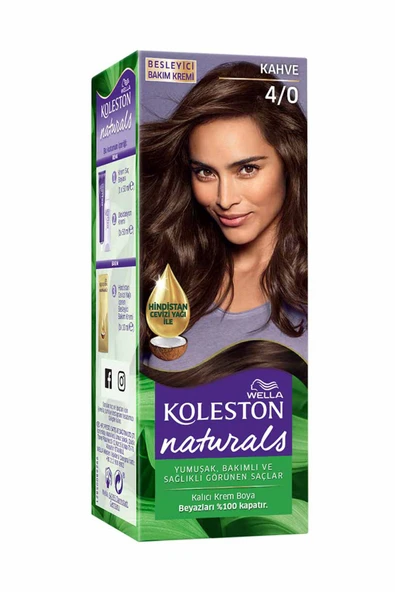 2 ADET  Koleston Naturals Saç Boyası Maxi Kahve 4/0 ürün görseli 1