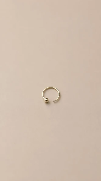 925 Ayar Gümüş Unisex Burun Hızması Piercing  Minimal Top Detaylı Nose Stud ürün görseli 1