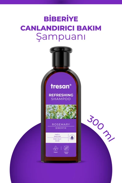 3 ADET  Tresan Şampuan 300 ml Biberiye Canlandırıcı Bakım ürün görseli 1