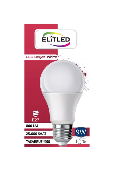 Elitled Ampul 9w 800 Lümen - Resim 2