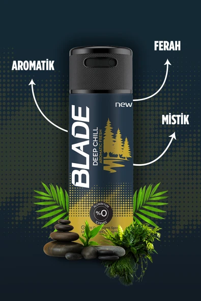 3 ADET  Blade Deep Chill 150 ml Deodorant - Resim 2