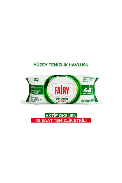2 ADET  Fairy Yüzey Temizlik Havlusu Beyaz Sabun 100'lü ürün görseli 1