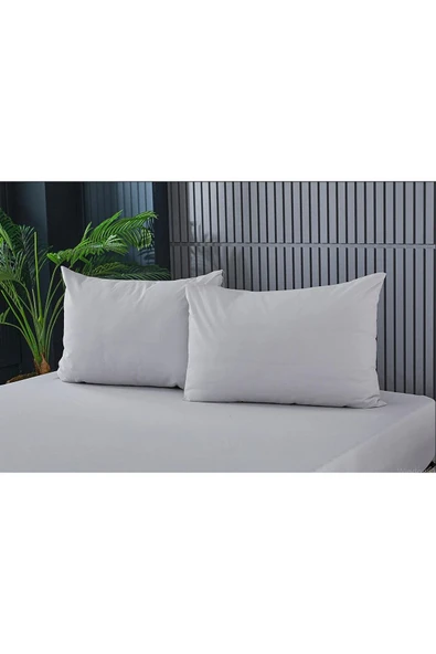 cs ilkim cs İLKİM 2 Adet Gri Pamuklu Fermuarlı 50x70 Cm Yastık Kılıfı ürün görseli 1