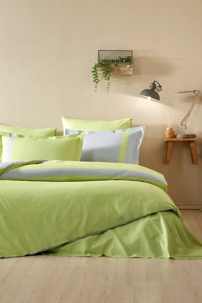 Özdilek Colour Stripe Tek Kişilik Nevresim Takımı Yeşil ürün görseli 1