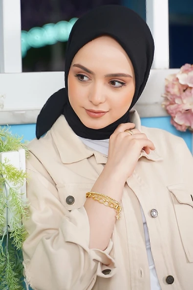 Organic Scarfs Kadın Testtür Mio Caz Eşarp Hijap Modeli ürün görseli 1