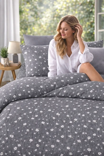 cs ilkim %100 Pamuk Papatya Desen Çift Kişilik Pike 200*240 cm (YENİ MODEL) ürün görseli 1