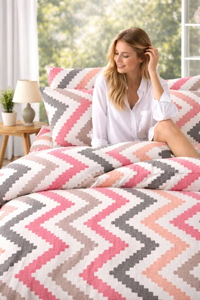 cs ilkim %100 Pamuk Çizgi Desen Çift Kişilik Pike 200*240 cm (YENİ MODEL) ürün görseli 1