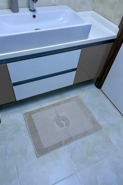Özdilek %100 Pamuk Ayak Havlusu 2 Adet Banyo Ayak Paspası 50x70 cm ürün görseli 1
