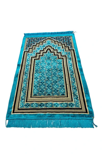 AL HANNAN TEX Kadife Namaz Seccadesi Lüx-açık yeşil ürün görseli 1