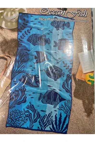 Özdilek ocean fish plaj havlu 75x150 ürün görseli 1