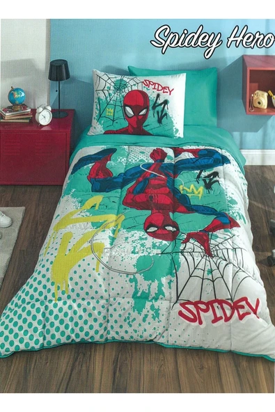 Özdilek Spiderman Hero Tek Kişilik Disney Lisanslı Lastikli Çarşaf Uyku Seti ürün görseli 1