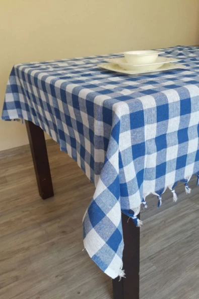 Deniz Marketim Yerli Masa Örtüsü Sofra Bezi Piknik Örtüsü 140 X 140 cm Mavi ürün görseli 1