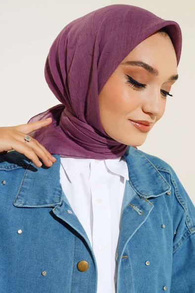 its AY shop Tesettür Kadın Bambu Kraş Lavanta Eşarp ürün görseli 1
