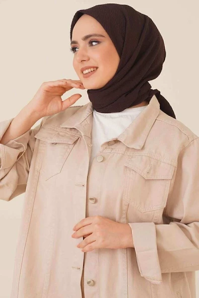 Organic Scarfs Kadın Testtür Mio Caz Eşarp Hijap Modeli ürün görseli 1