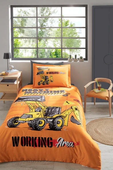 Özdilek Heavy Machine Tek Kişilik Lastikli Çarşaf Nevresim Takımı ürün görseli 1