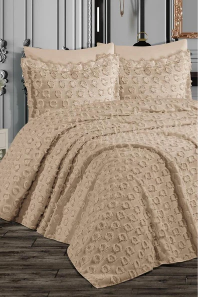cs ilkim Cotton Collection Çift Kişilik Pike Takımı Yakut ürün görseli 1