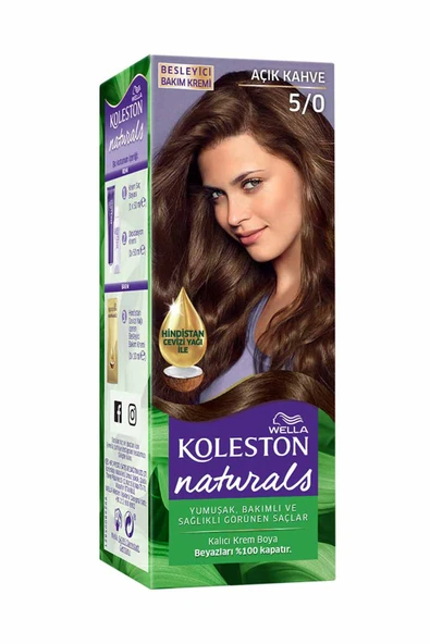 Koleston Naturals Saç Boyası Maxi Açık Kahve 5/0 ürün görseli 1