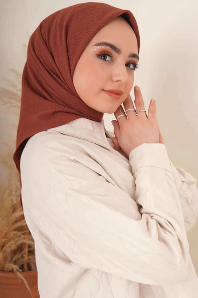 Organic Scarfs Kadın Testtür Mio Caz Eşarp Hijap Modeli ürün görseli 1