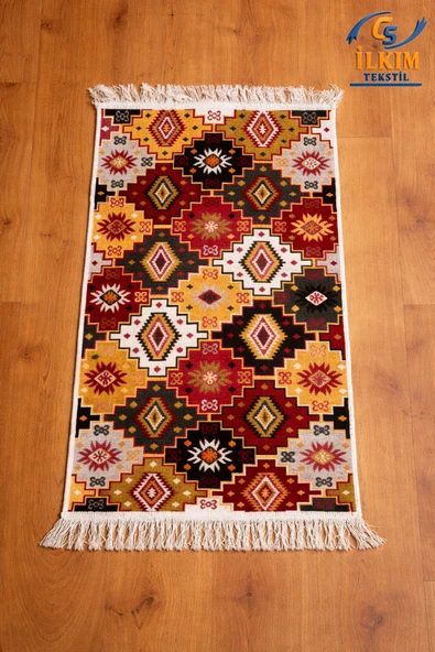 cs ilkim Kilim Çift Taraflı Modern Desenli Yıkanabilir Pamuklu Dokuma 1. Kalite Kilim (Antik Tarz) ürün görseli 1