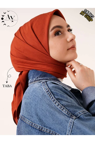 its AY shop Tesettür Kadın Bambu Kraş Taba Eşarp ürün görseli 1