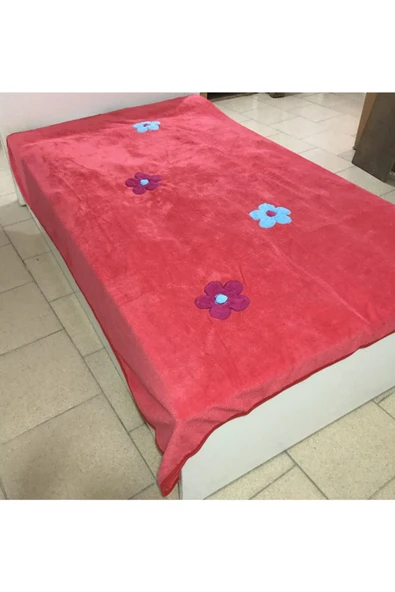 İlkim Tek Kişilik wellsoft Battaniye Nar çiçeği rengi ürün görseli 1