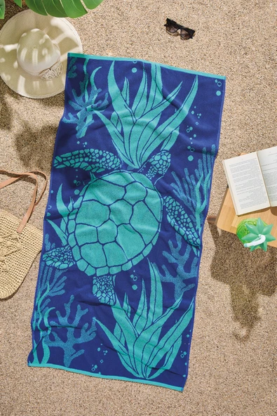 Özdilek Nice Ocean Turtle Plaj Havlusu 70x150 cm ürün görseli 1