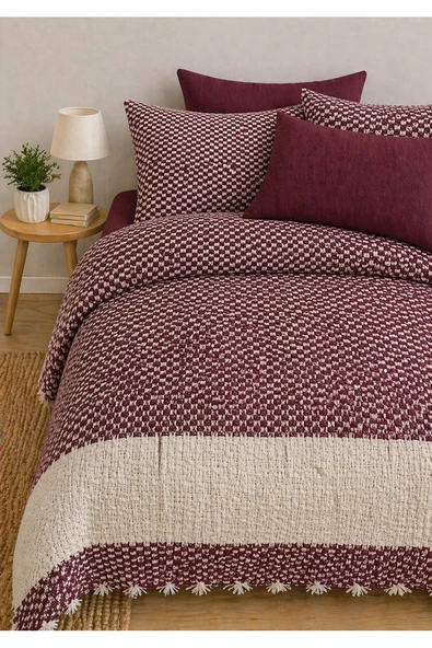 cs ilkim Natural %100 Pamuk Çift Kişilik Pike, Yatak Örtüsü ürün görseli 1