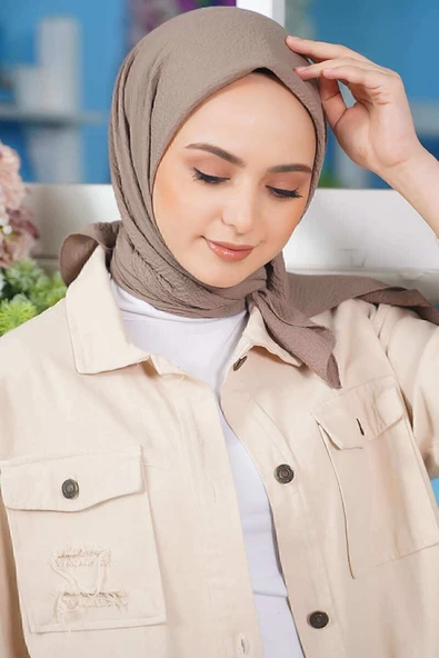 Organic Scarfs Kadın Testtür Mio Caz Eşarp Hijap Modeli ürün görseli 1