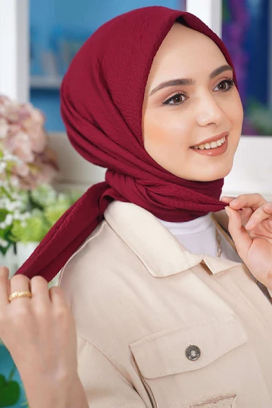 Organic Scarfs Kadın Testtür Mio Caz Eşarp Hijap Modeli ürün görseli 1