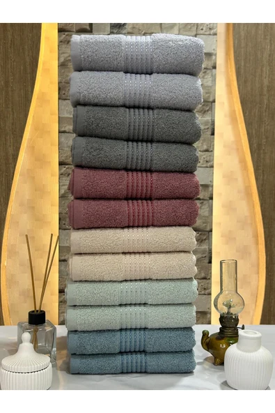 cs ilkim Mi̇ne / 12li̇ 50&90 Cm El Yüz Havlu Seti̇ (6 Renk) ürün görseli 1