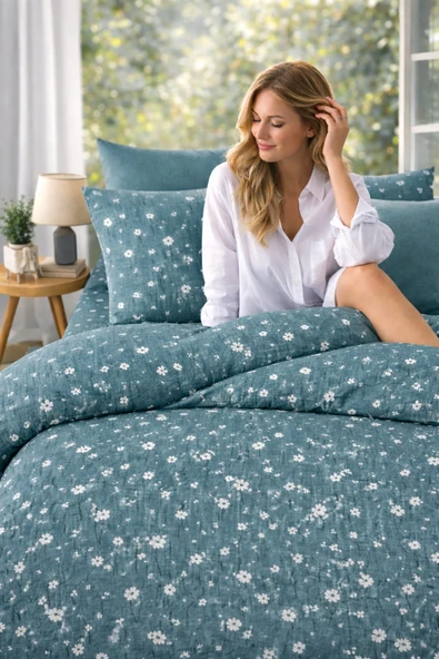 cs ilkim %100 Pamuk Papatya Desen Çift Kişilik Pike 200*240 cm (YENİ MODEL) ürün görseli 1