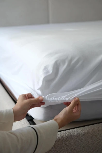 Navessa Beyaz Tek Kişilik Lastikli Çarşaf 100x200 cm – Pamuklu, Ütü İstemez, Terletmez, Yumuşak ve Dayanıklı ürün görseli 1