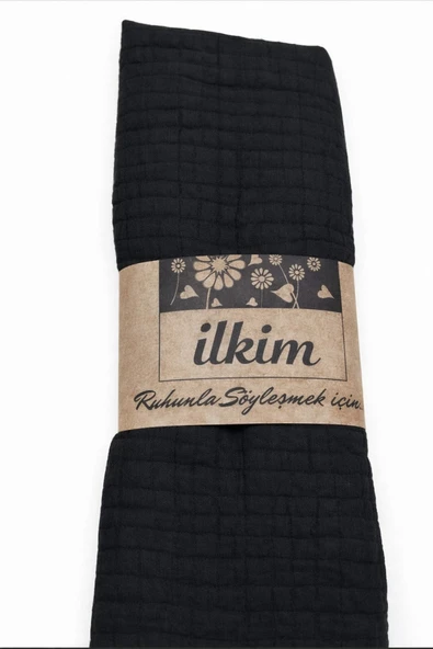 cs ilkim MÜSLİN ŞAL SİYAH ürün görseli 1