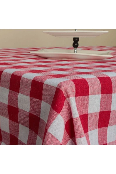Deniz Marketim Kırmızı Çok Amaçlı Sofra Bezi Piknik Örtüsü 150x150 cm ürün görseli 1