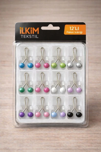 cs ilkim EŞARP ŞAL KLİPS 12'Lİ RENKLİ ürün görseli 1