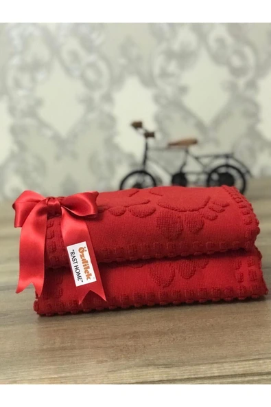 Özdilek Banyo Ayak Havlusu 2'li(Kırmızı) ürün görseli 1