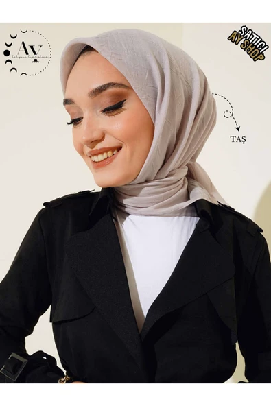 its AY shop Tesettür Kadın Bambu Kraş Taş Eşarp ürün görseli 1